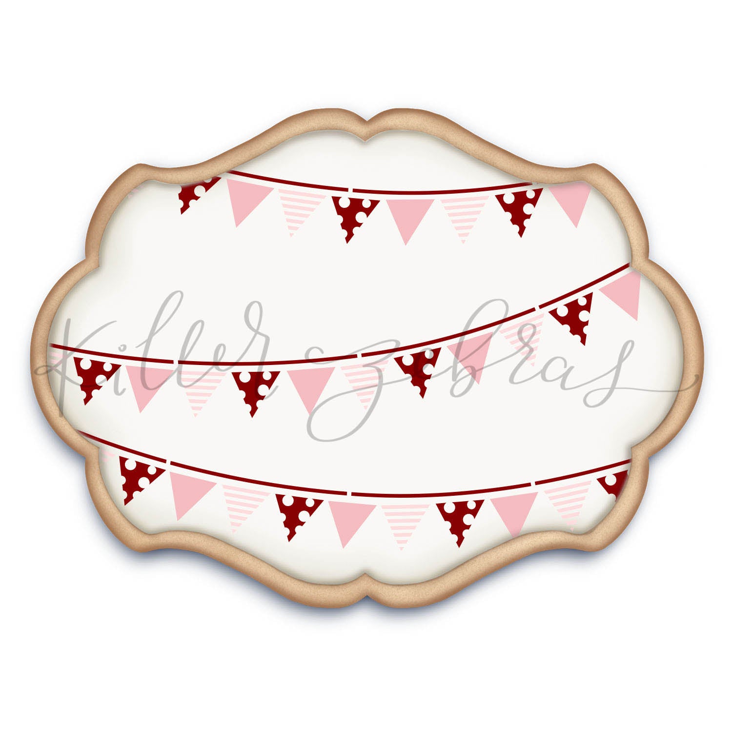 5.5 x 5.5 Stencil Flag Banner 3 Part Stencil