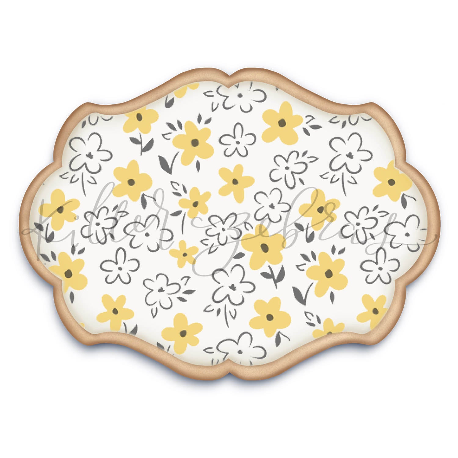 5.5 x 5.5 Stencil Flower Sketches 2 Part Stencil