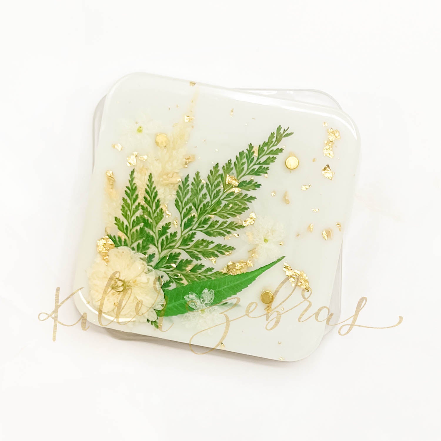 GOLD FLAKE BOTANICAL Magnetic Cookie Turntable
