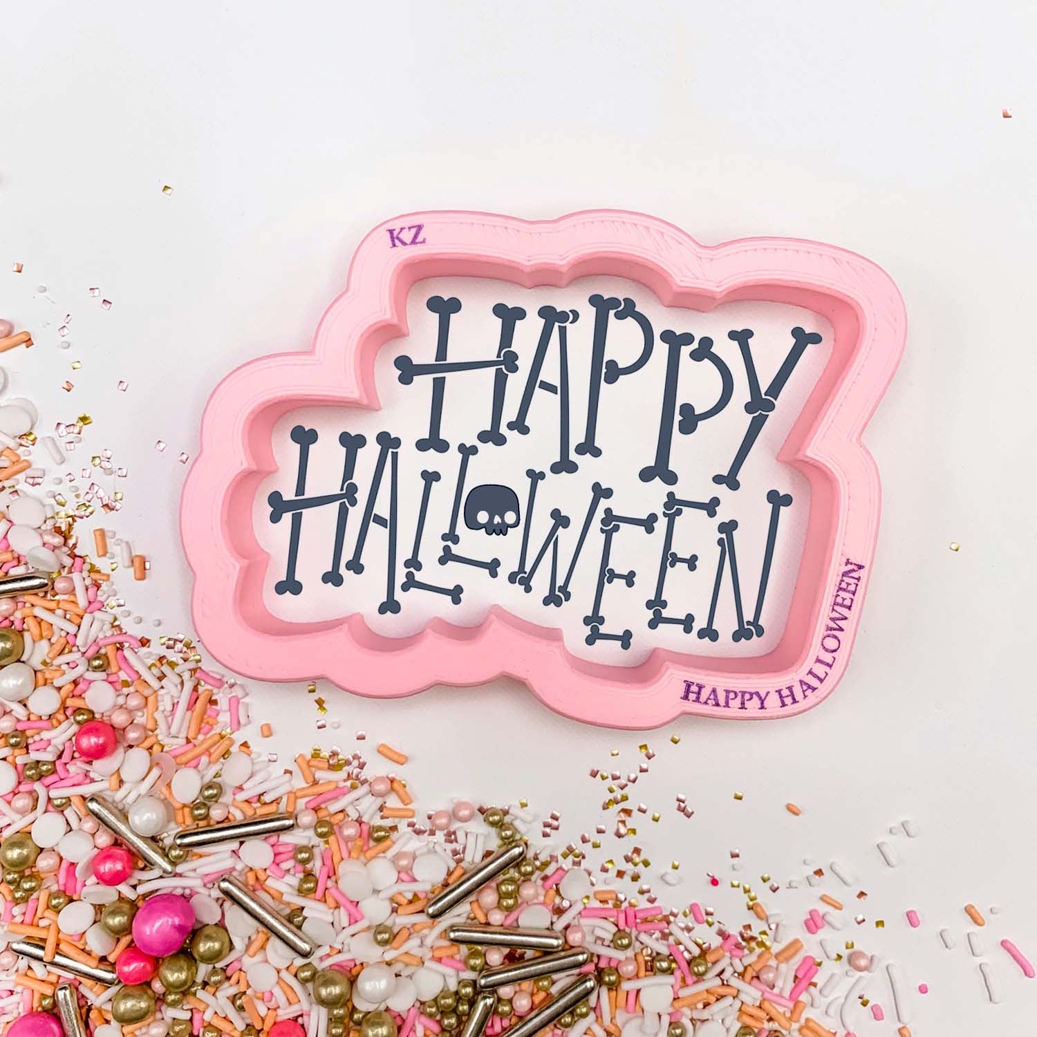 Happy Halloween Bones Cutter/Stencil