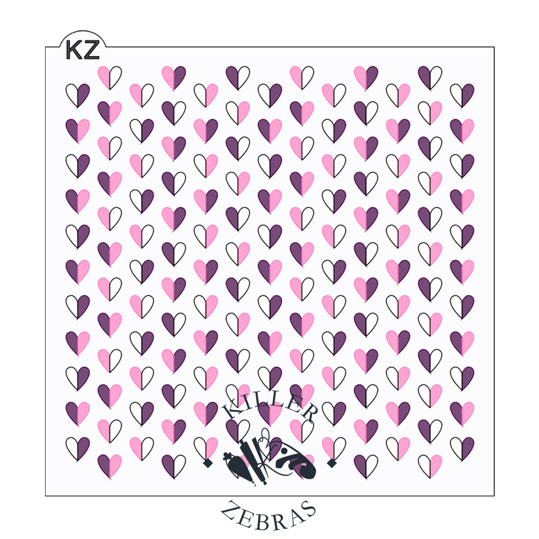 5.5 x 5.5 Stencil Sweetheart – Layered Cookie Stencil