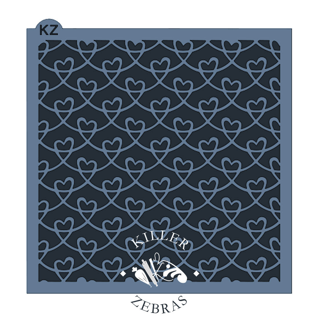 5.5 x 5.5 Stencil Heart Strings – Cookie Stencil