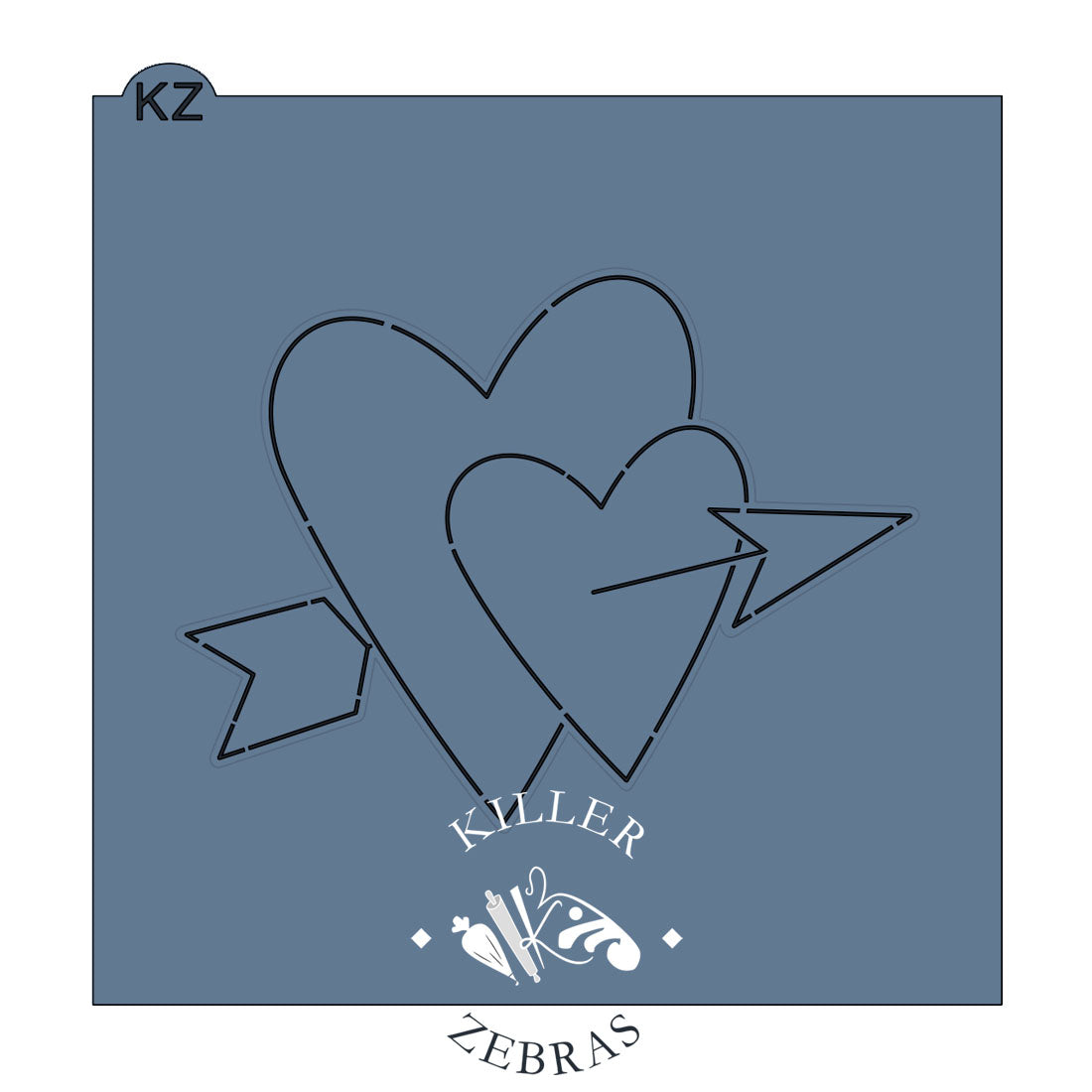 Cookie Cutters Hearts With Arrow Cutter/Stencil