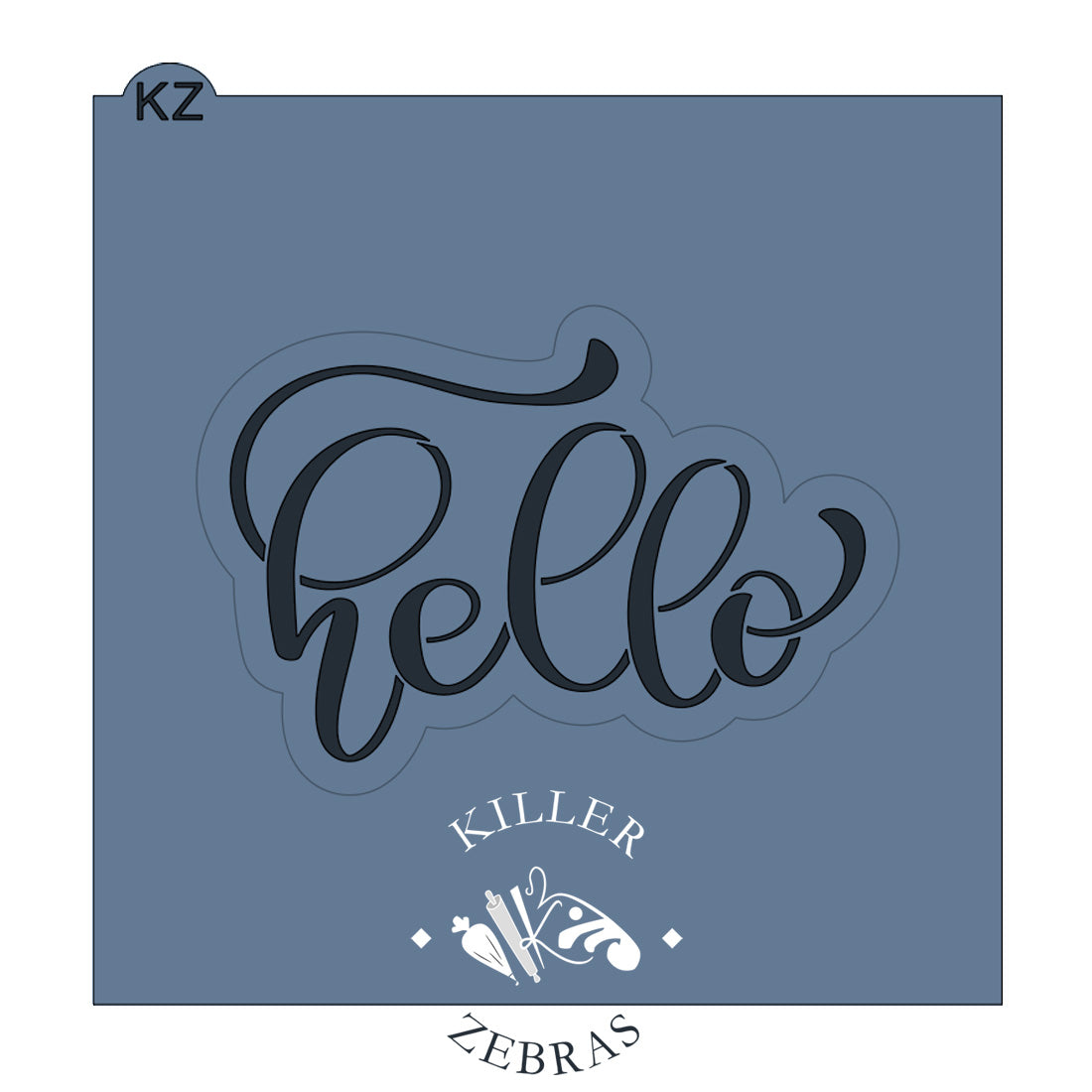 Cookie Cutters Hello – Cookie Cutter & Stencil Set Stencil Only