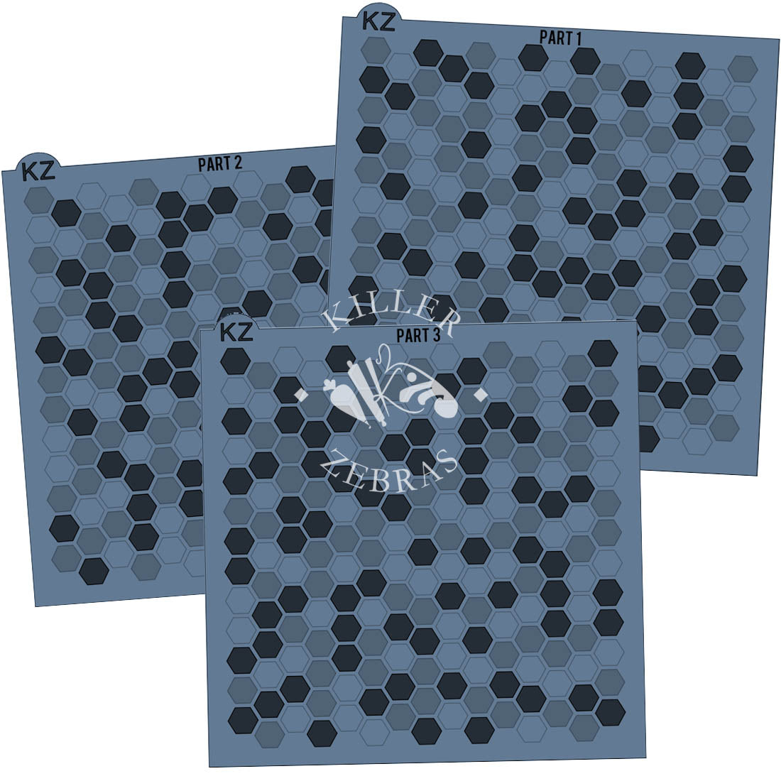 5.5 x 5.5 Stencil Honeycomb – Layered Cookie Stencil