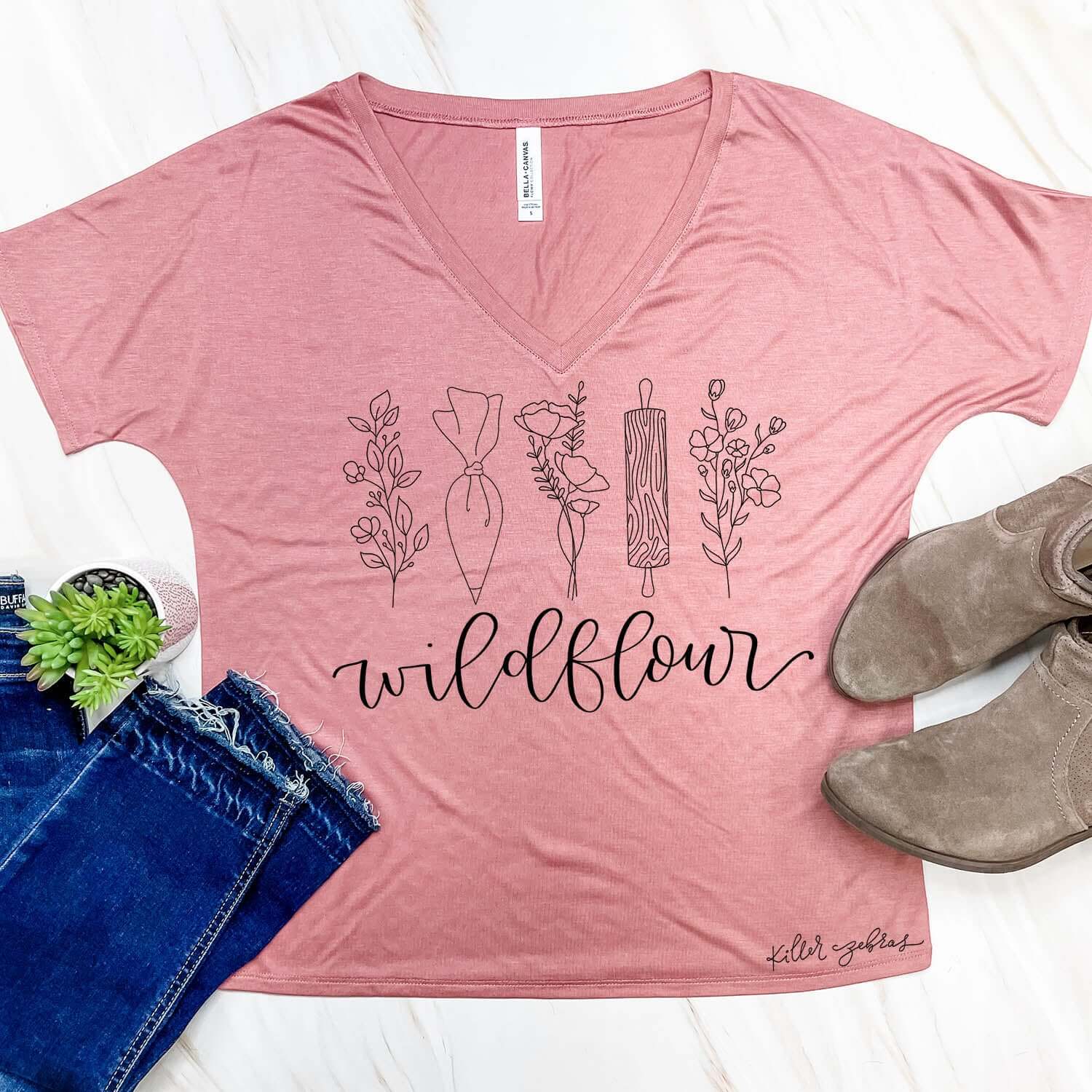 Shirts Wildflour Women's Slouchy V-Neck Tee