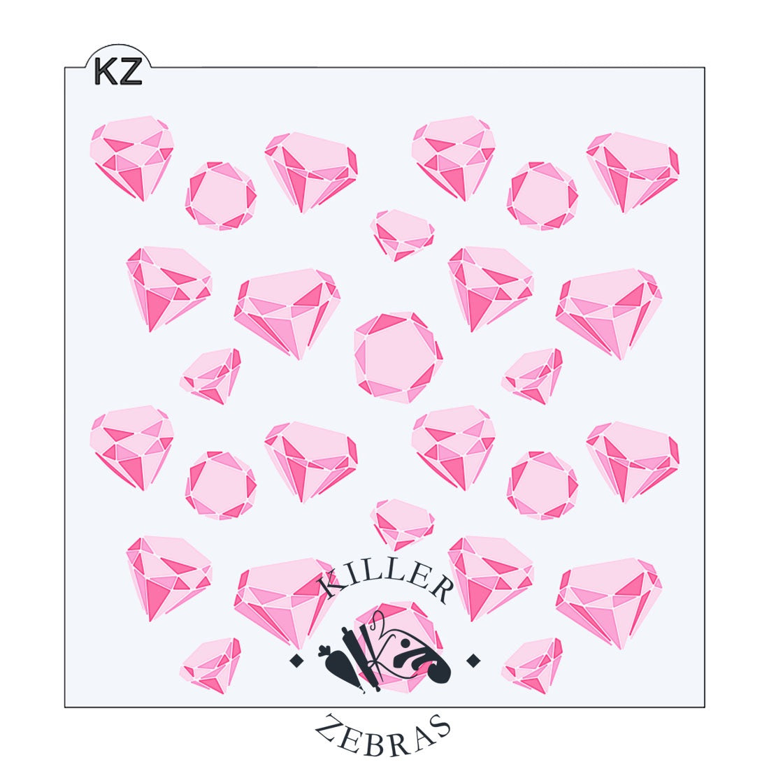 5.5 x 5.5 Stencil Gemstones – Layered Cookie Stencil