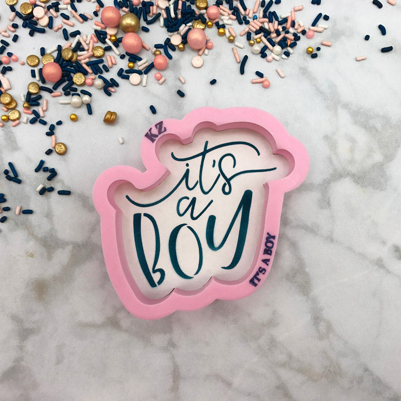It's A Boy Hand Lettered