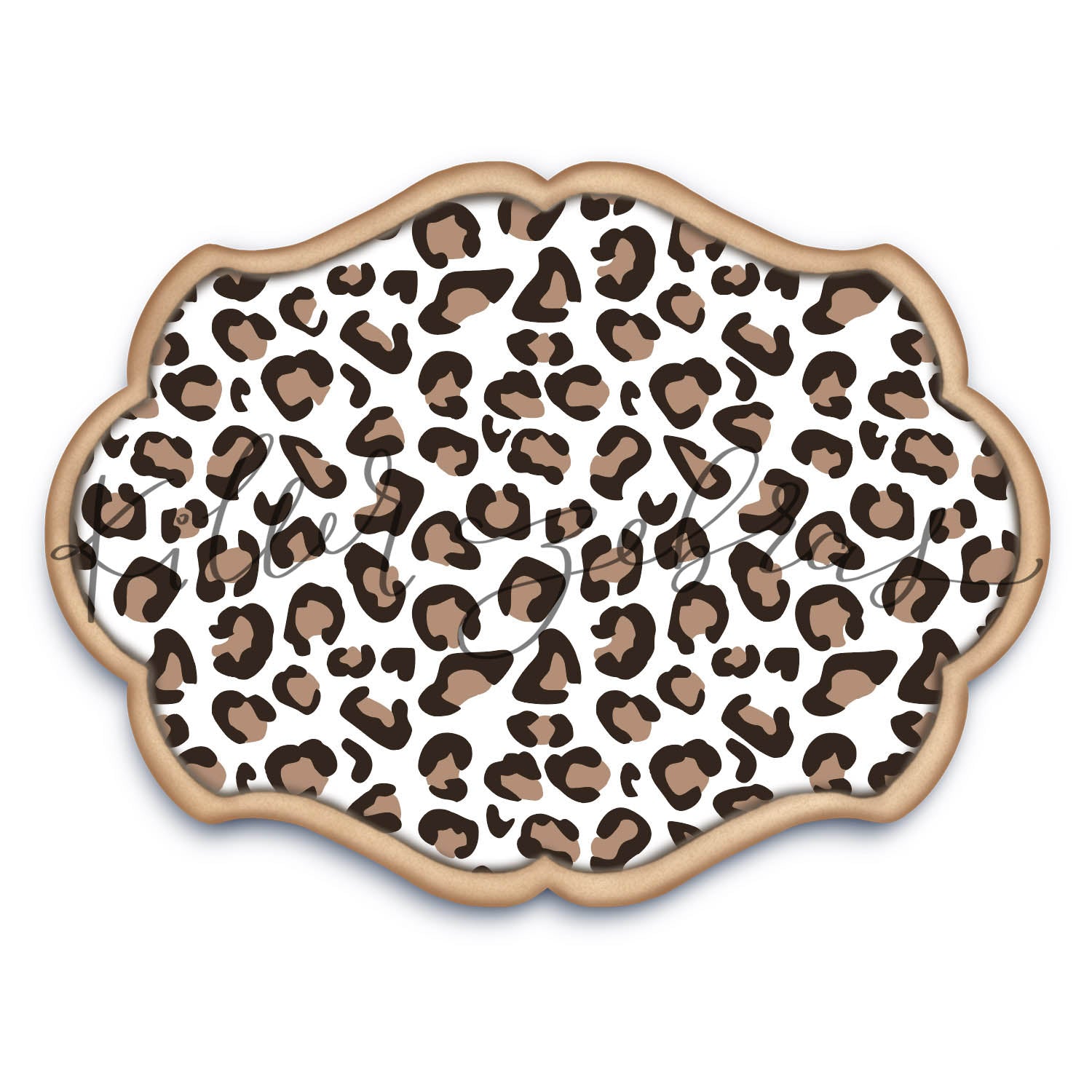 5.5 x 5.5 Stencil Leopard Print 2 Part Stencil