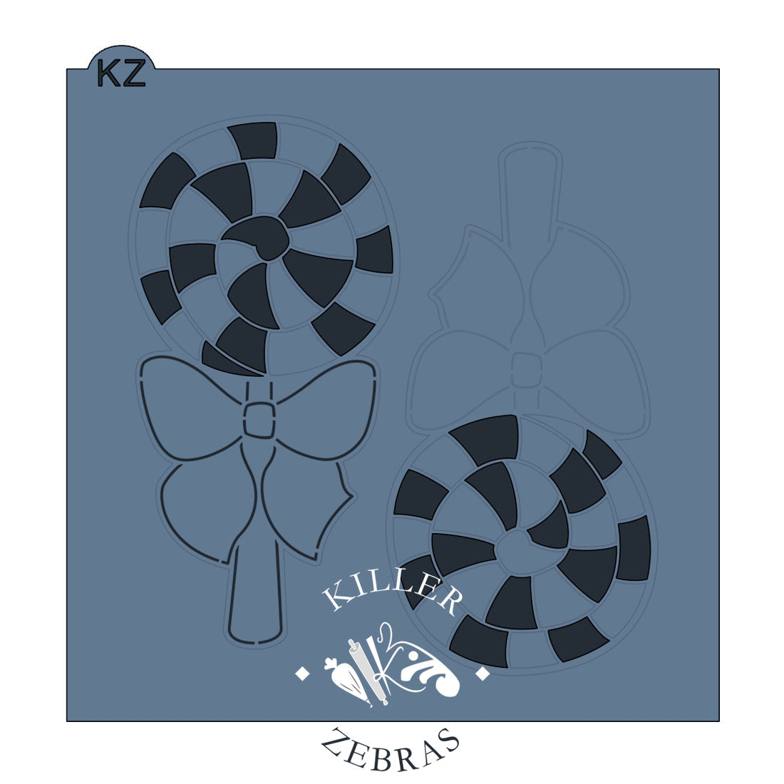 Cookie Cutters Lollipop With Bow Cutter/Stencil