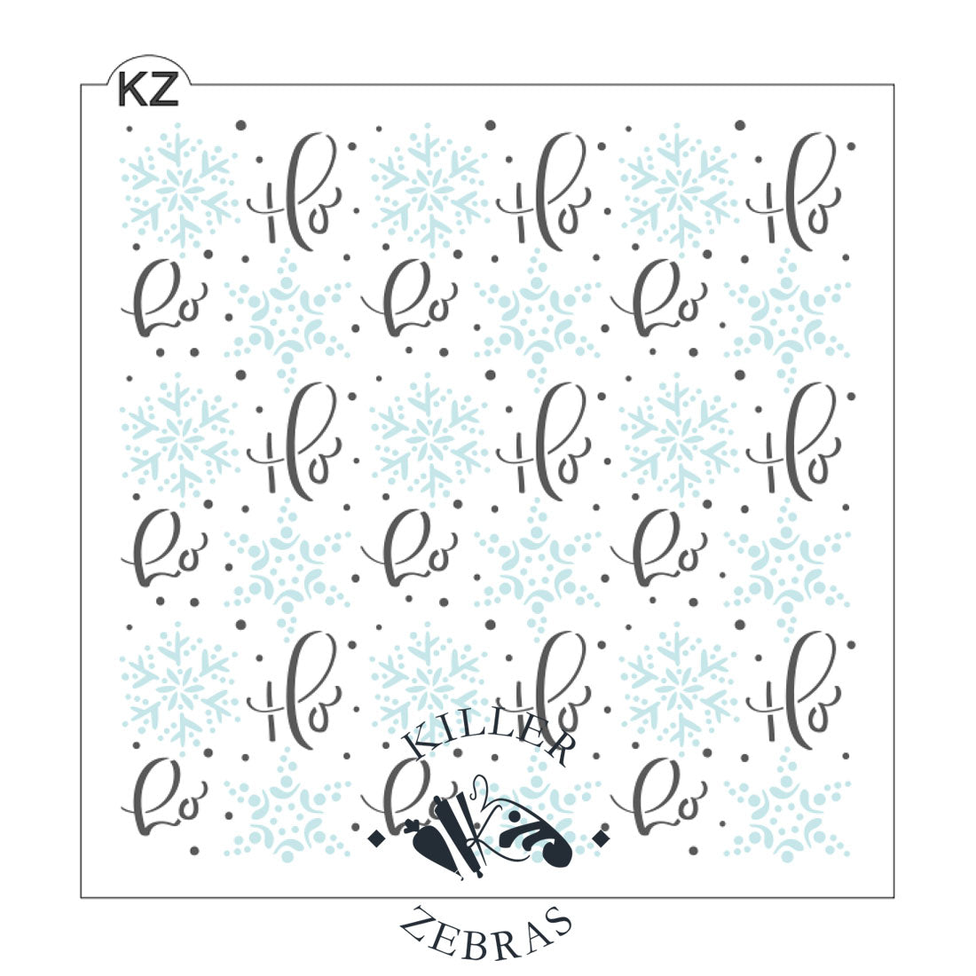 Merry Snowflakes 2 Part Stencil