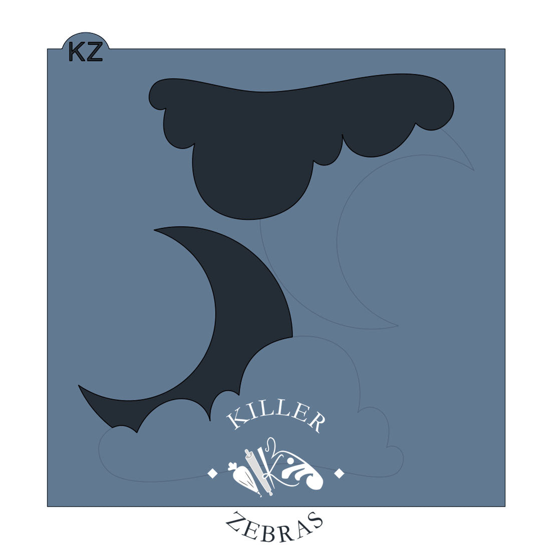 Cookie Cutters Moon and Cloud Cutter/Stencil