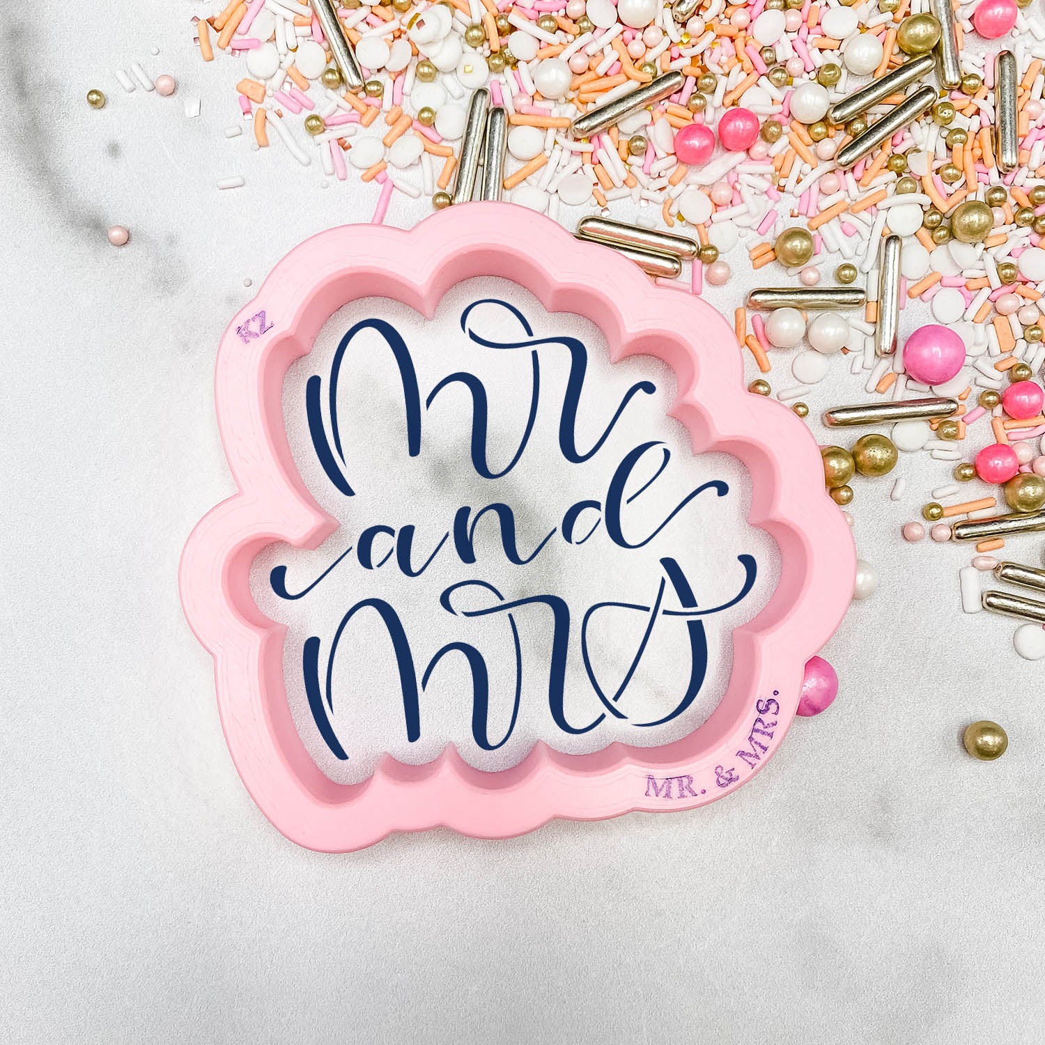 Cookie Cutters Mr. & Mrs. Hand Lettered (Style 3)