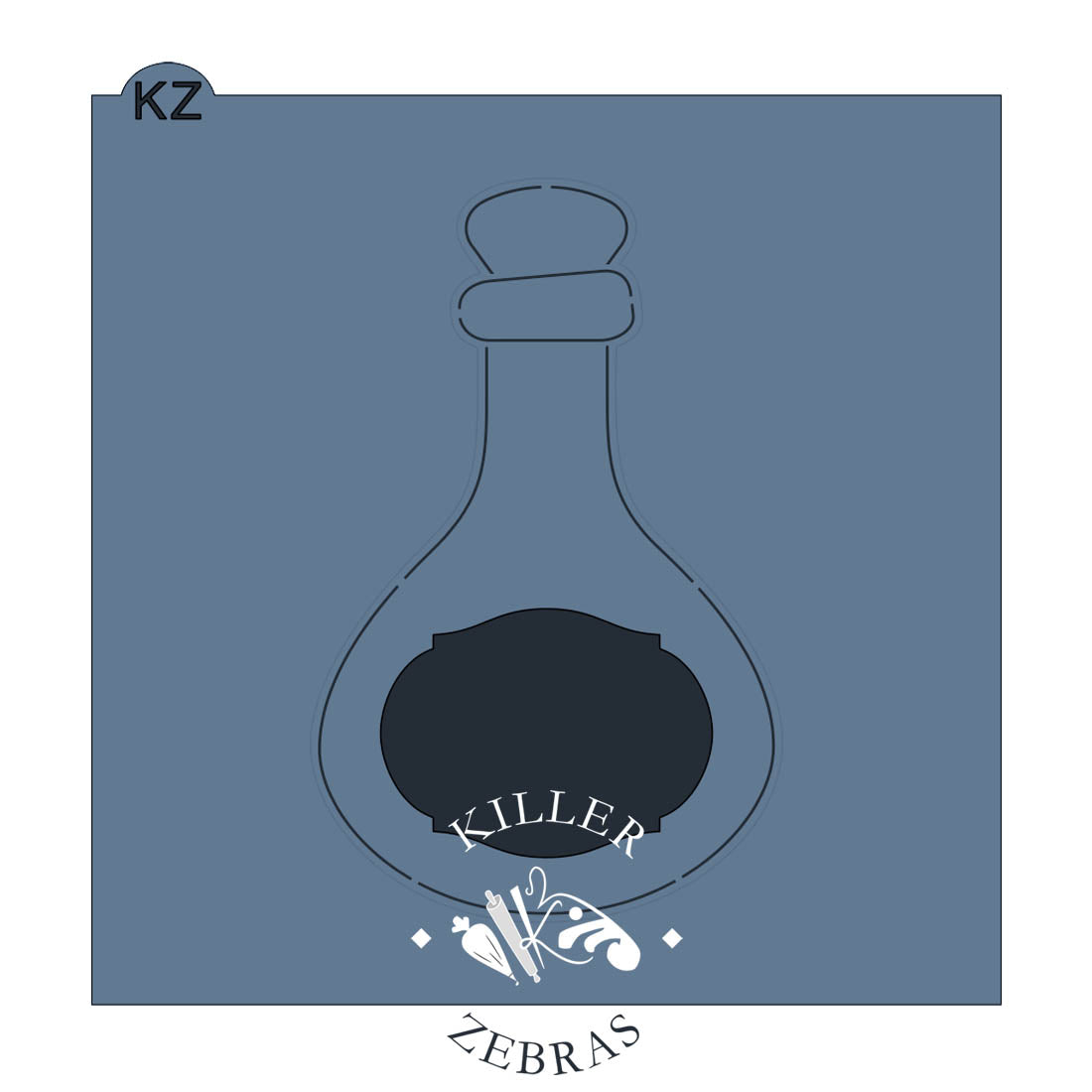 Cookie Cutters Potion Bottle (Style 1) – Cookie Cutter & Stencil Set