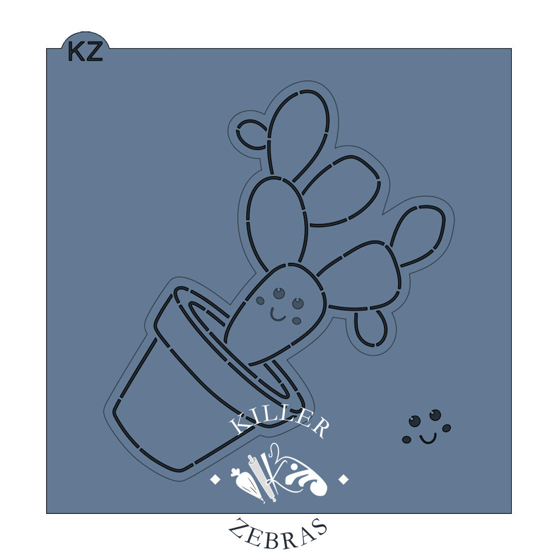 Cookie Cutters Prickly Pear Cactus Cutter/Stencil Stencil Only