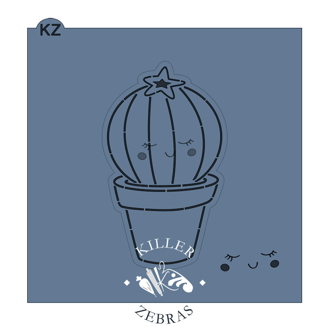 Cookie Cutters Barrel Cactus Cutter/Stencil Stencil Only