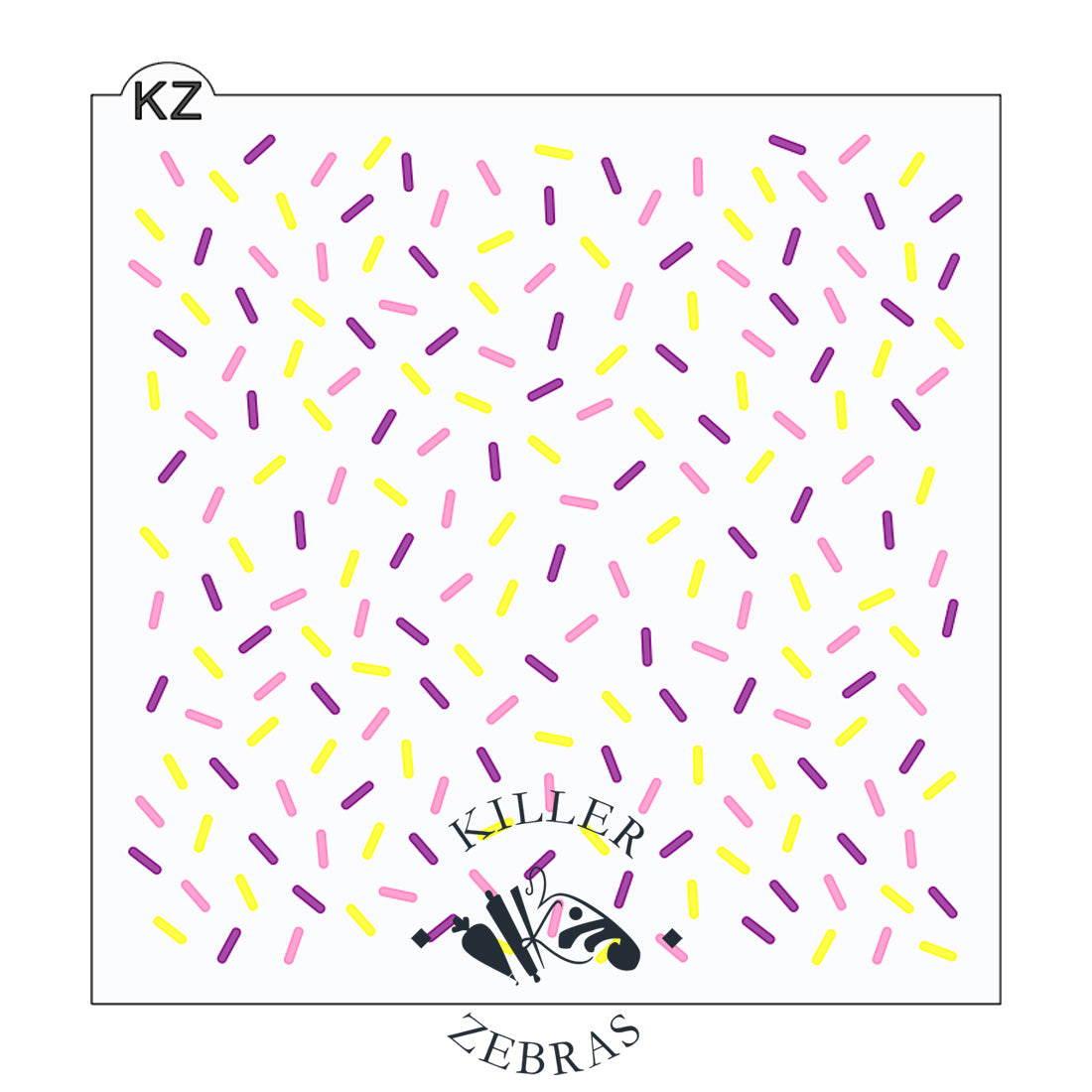 5.5 x 5.5 Stencil Sprinkles Stencil 3 Part