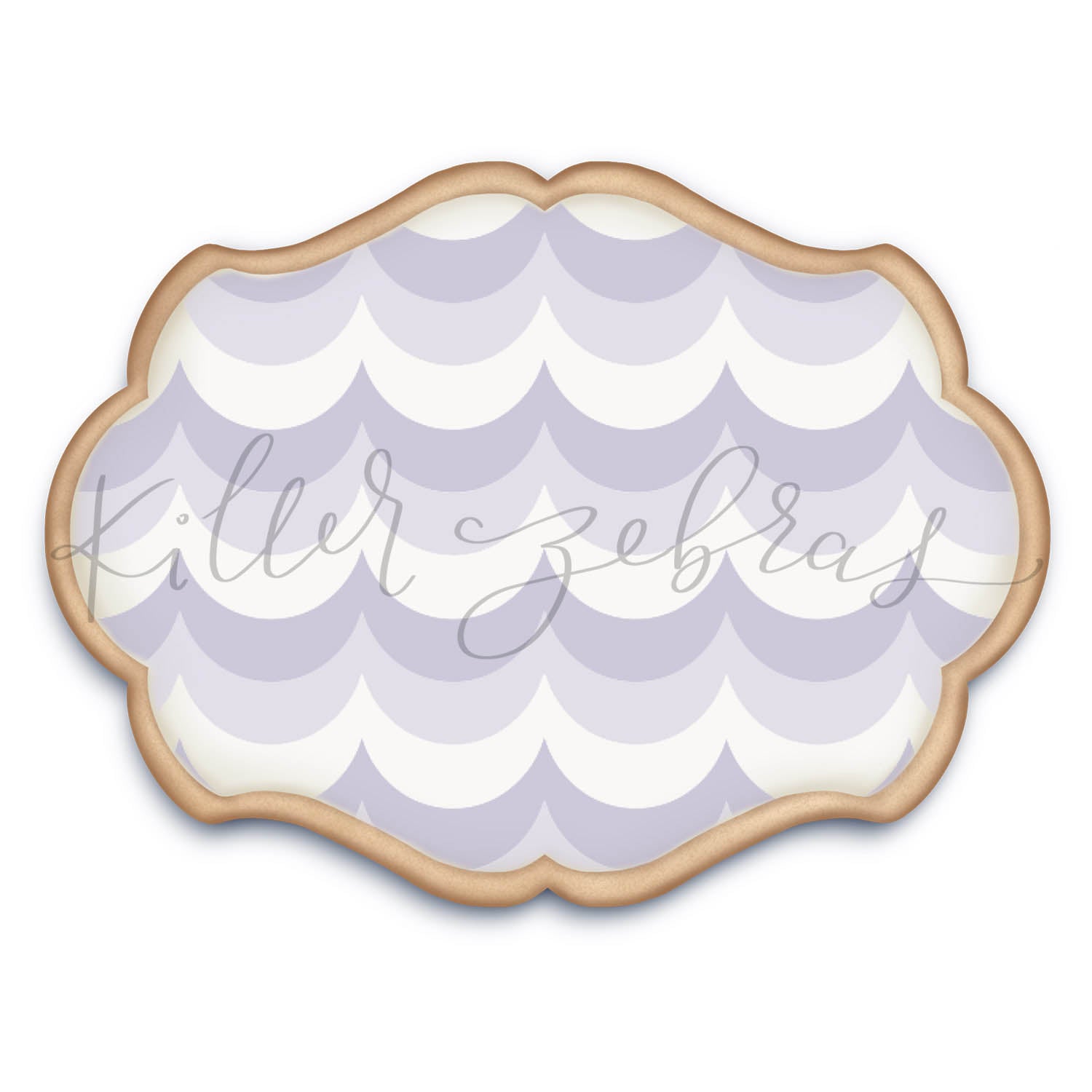 5.5 x 5.5 Stencil Triple Scallop Stripe – Cookie Stencil