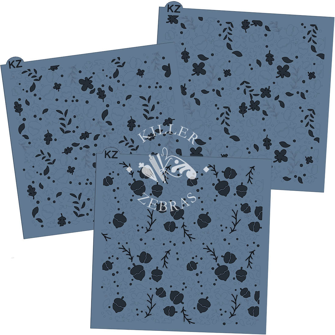 5.5 x 5.5 Stencil Up & Autumn 3 Part Stencil