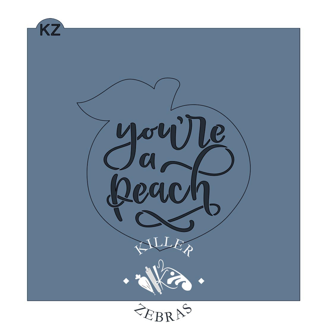 Cookie Cutters Peach Cutter/Stencil No Cutter "You're a Peach"