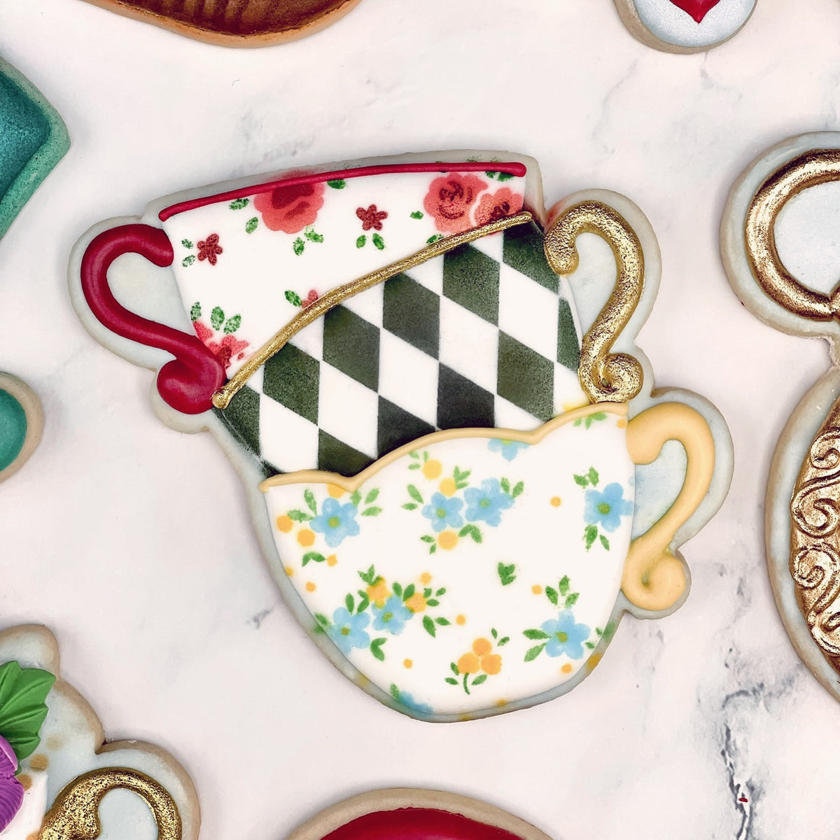 5.5 x 5.5 Stencil Vintage Roses 3 Part Stencil