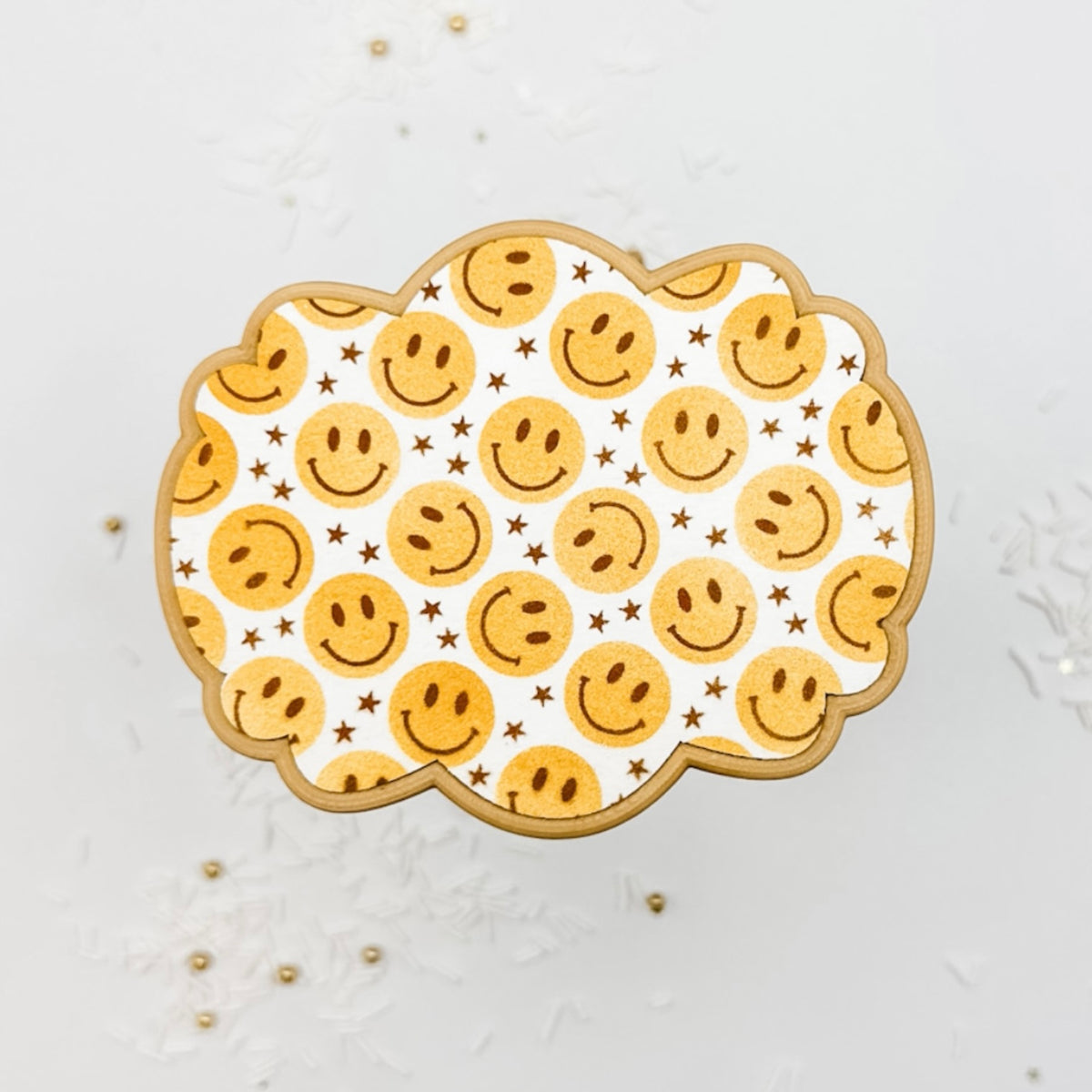 5.5 x 5.5 Stencil Smiley Faces 2 Part Stencil