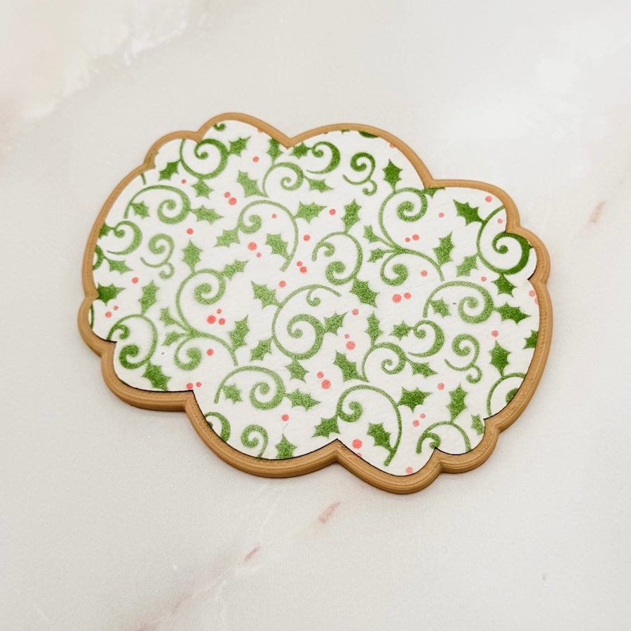 5.5 x 5.5 Stencil Holly Filigree 2 Part Stencil