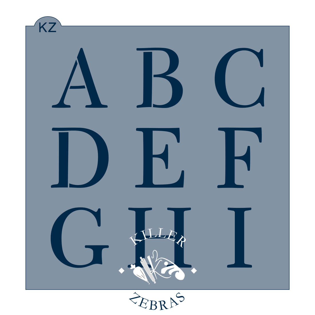 5.5 x 5.5 Stencil Alphabet Stencil Set – Cookie Stencil