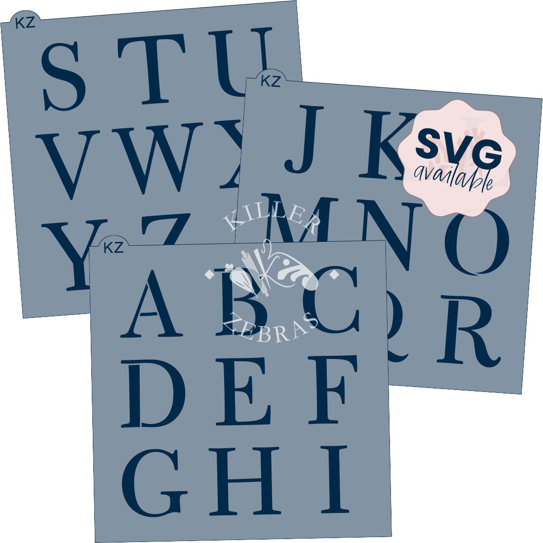 5.5 x 5.5 Stencil Alphabet Stencil Set – Cookie Stencil