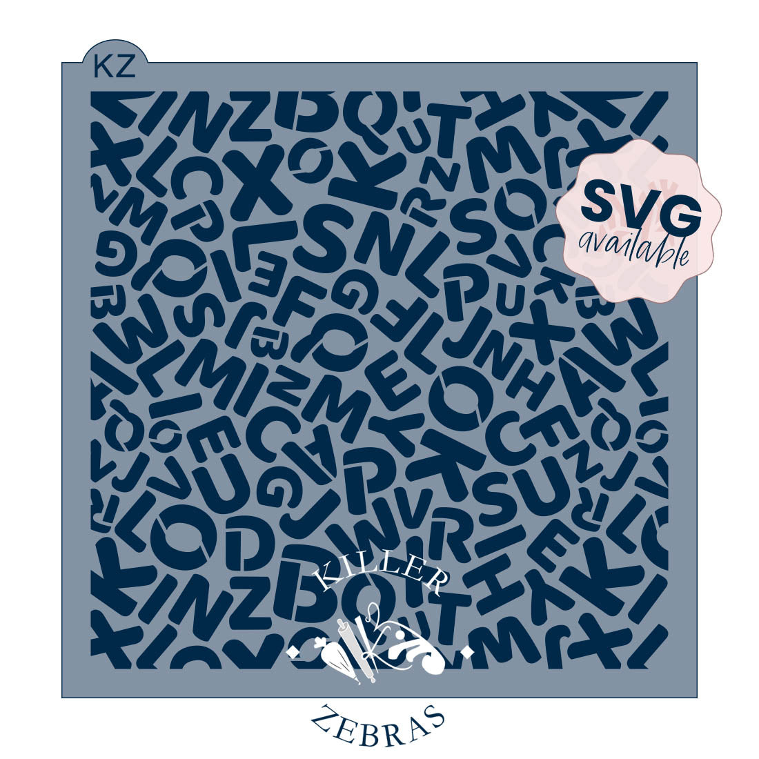 5.5 x 5.5 Stencil Alphabet Soup – Cookie Stencil