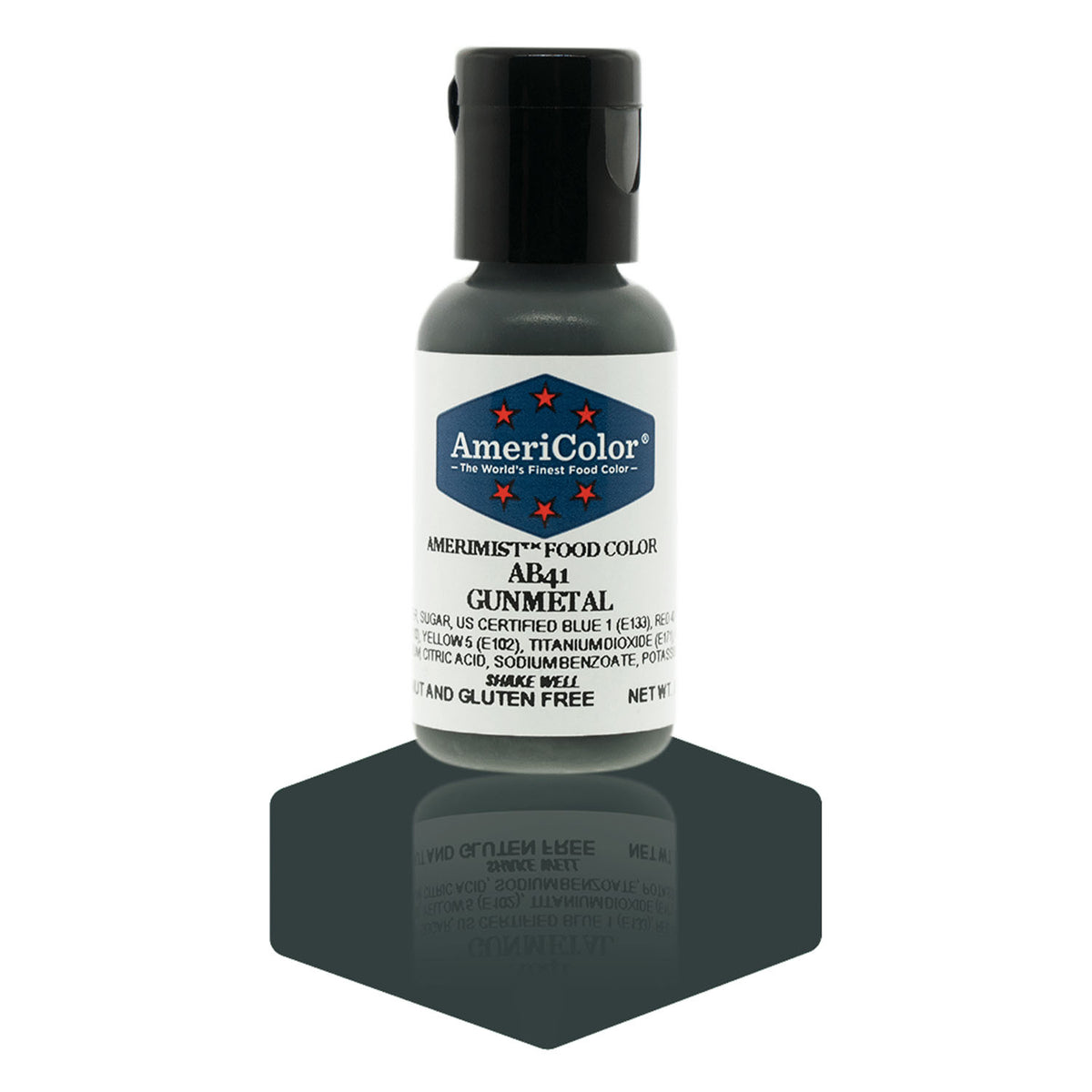 Airbrush Color AmeriColor AmeriMist - GUNMETAL - Airbrush Food Coloring