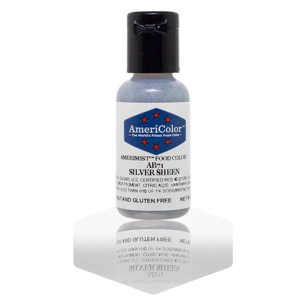 Airbrush Color AmeriColor AmeriMist - SILVER SHEEN - Airbrush Food Coloring