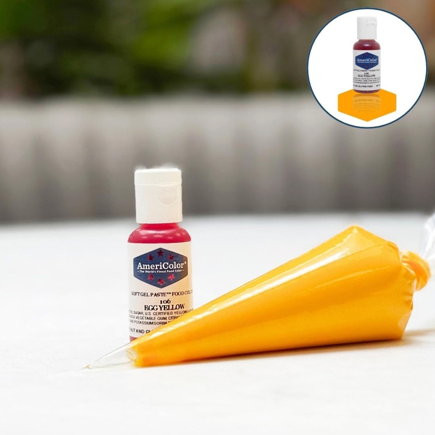 AmeriColor Egg Yellow Gel Paste Food Coloring | Killer Zebras, image size:1500x1500
