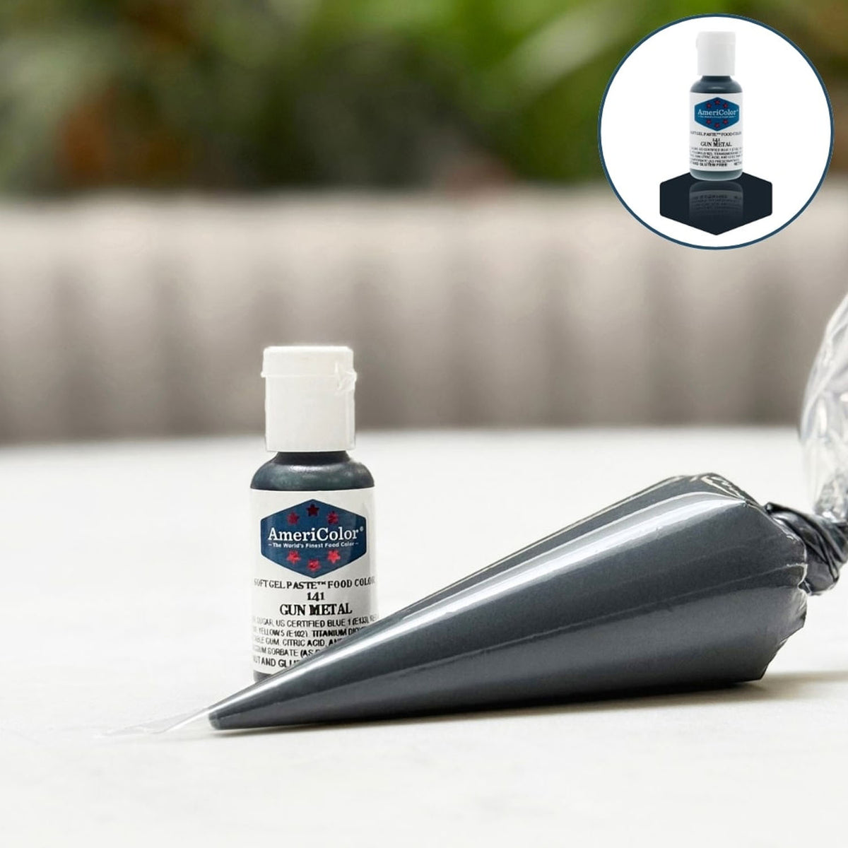 Soft Gel Paste AmeriColor Soft Gel Paste - GUN METAL - Food Coloring