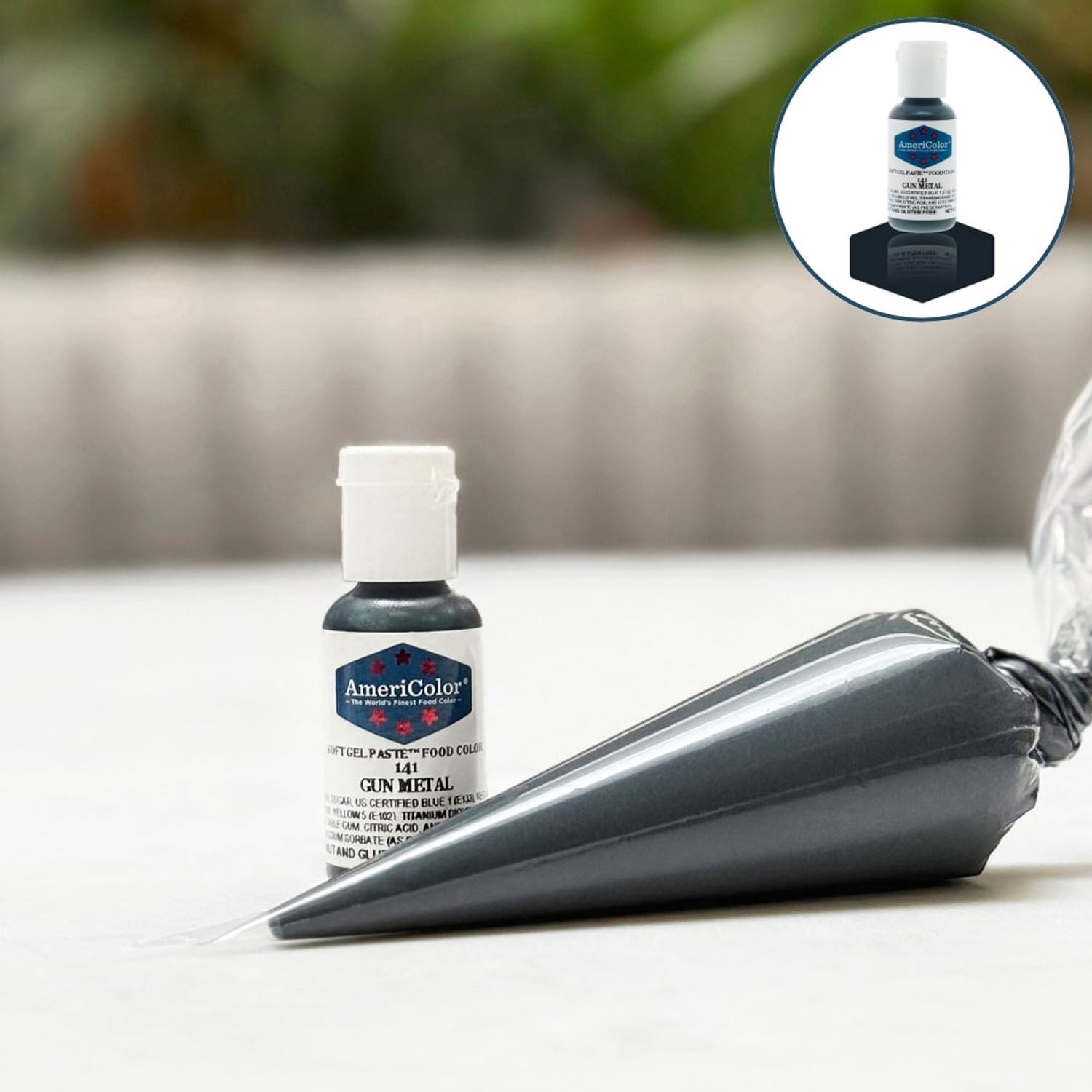 Soft Gel Paste AmeriColor Soft Gel Paste - GUN METAL - Food Coloring
