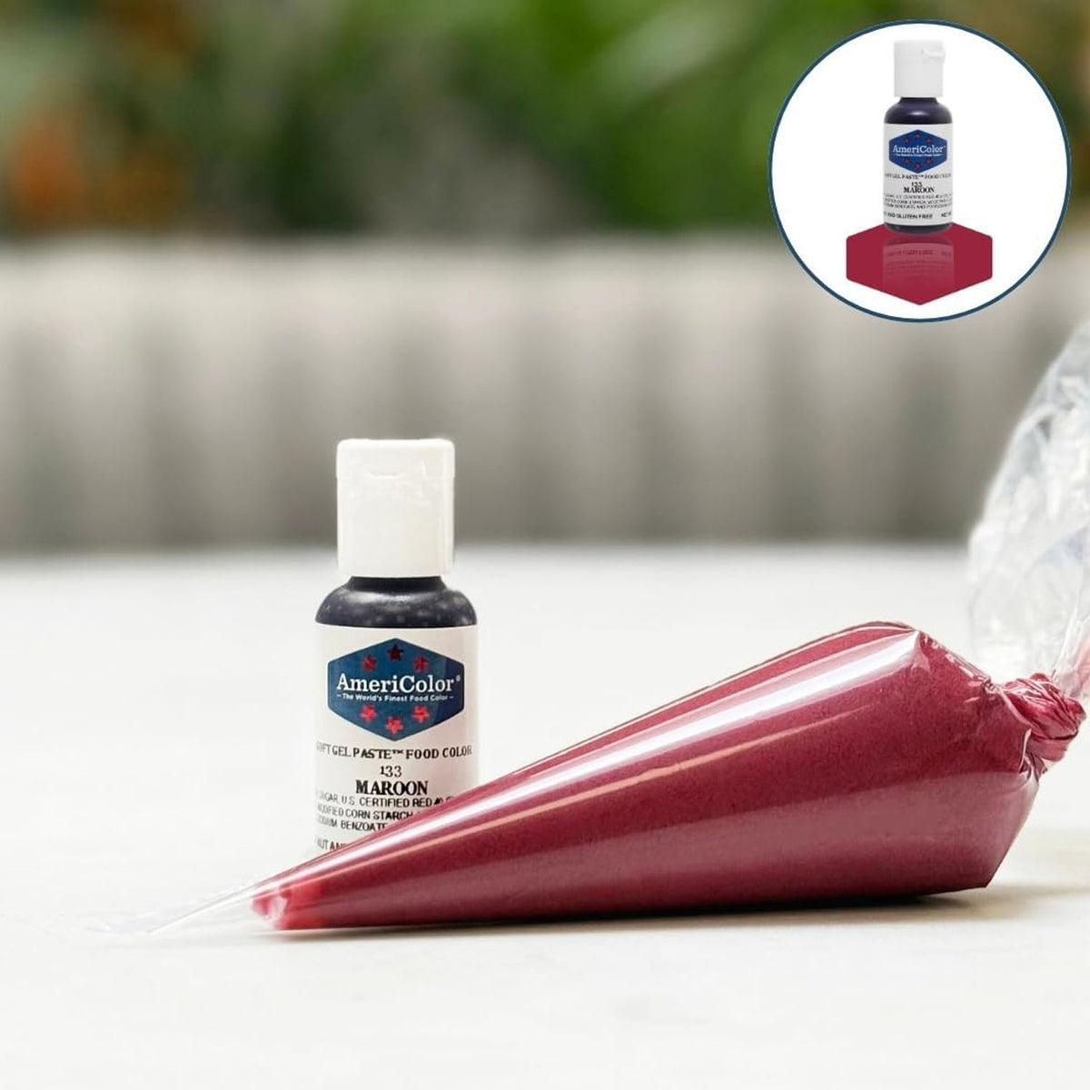Soft Gel Paste AmeriColor Soft Gel Paste - MAROON - Food Coloring