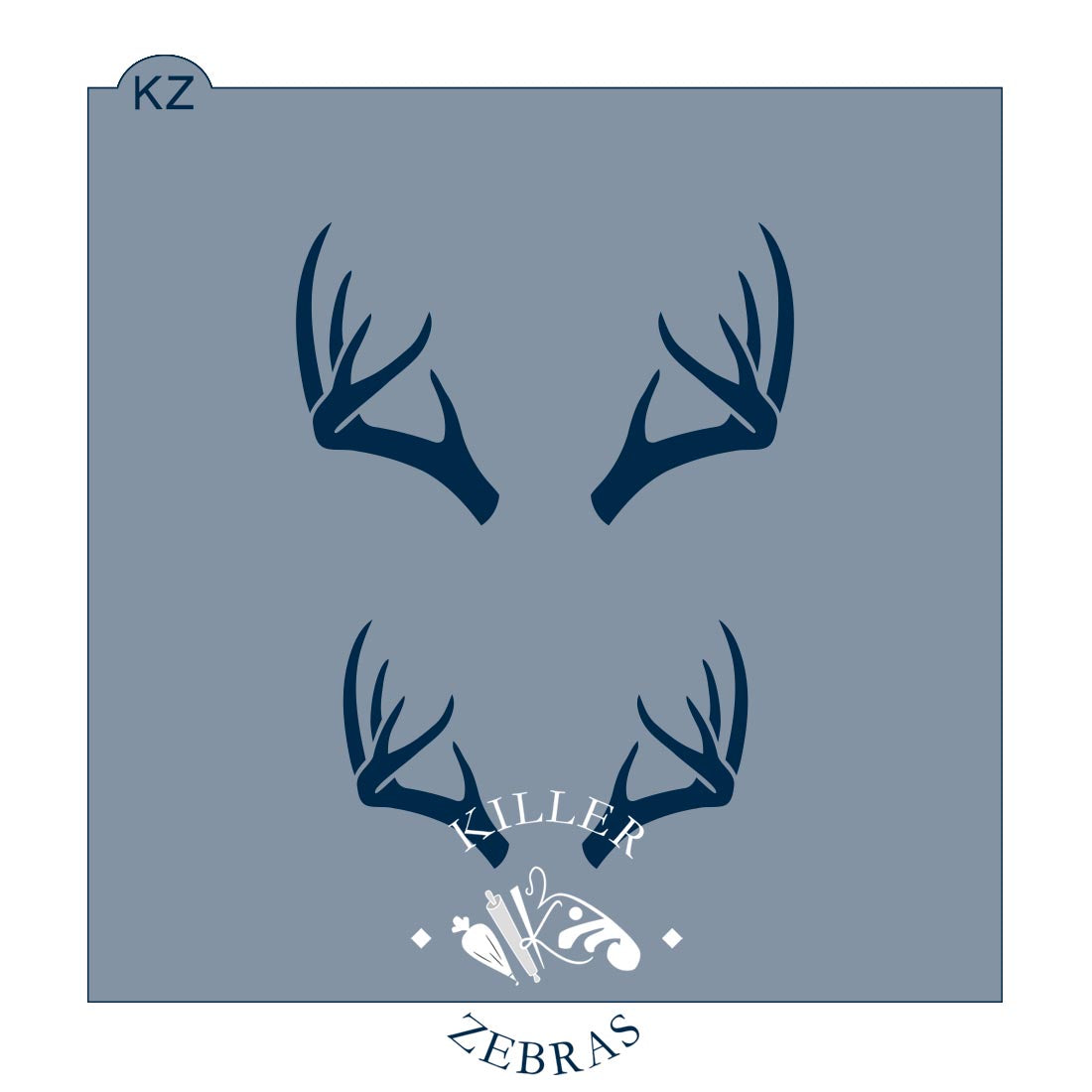 5.5 x 5.5 Stencil Antlers Stencil