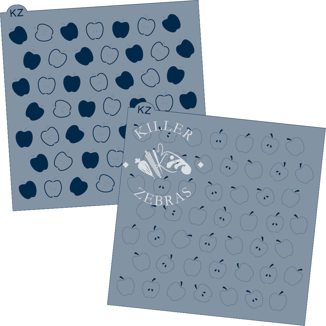 5.5 x 5.5 Stencil Apples – Layered Cookie Stencil