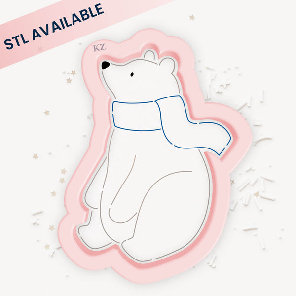 ArcticPolarBearstlCookieCutter