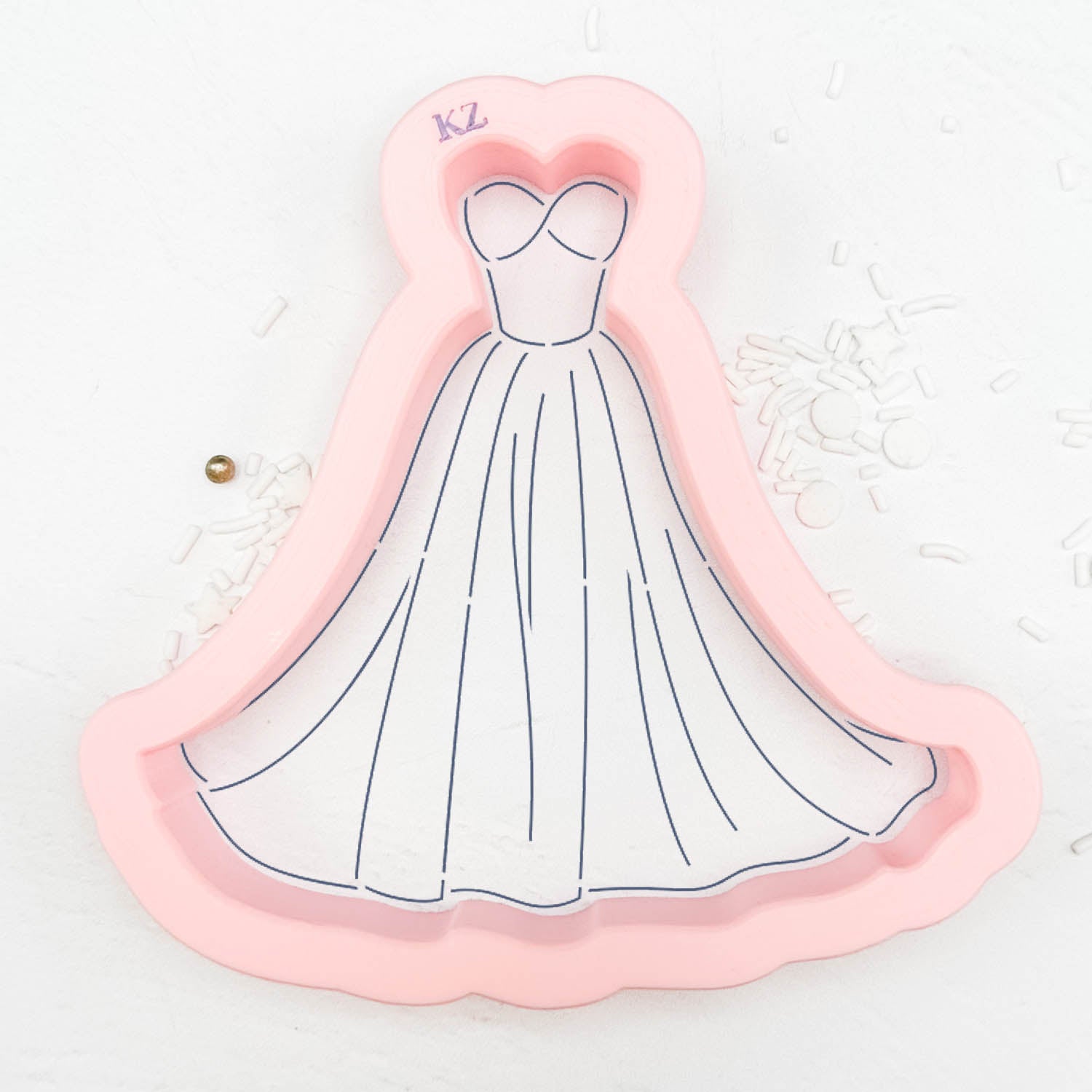 The Audrey Wedding Dress Cookie Cutter & Stencil Set | Cookie Decorating  Set - Killer Zebras