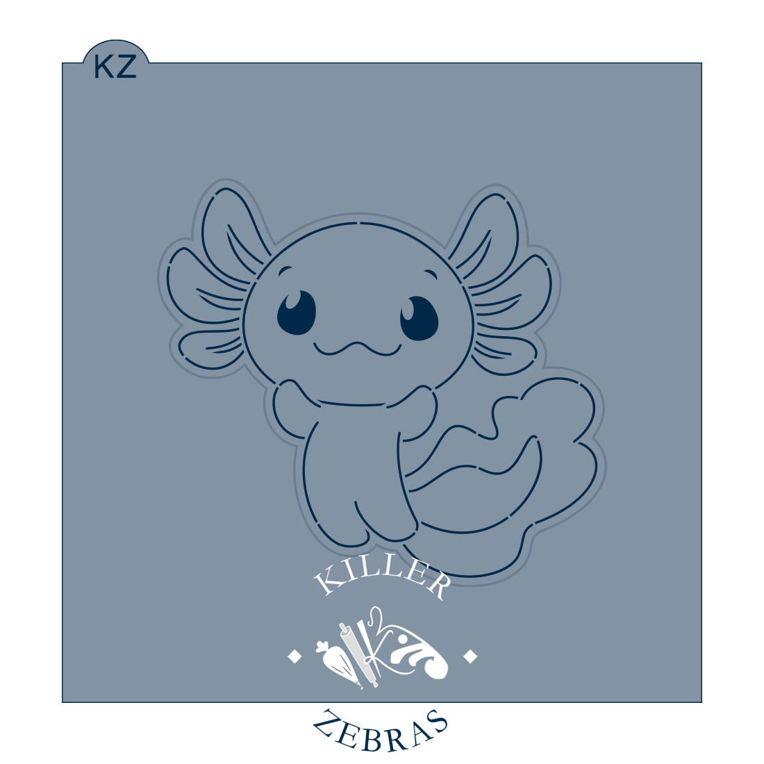 Cookie Cutters Axolotl – Cookie Cutter & Stencil Set