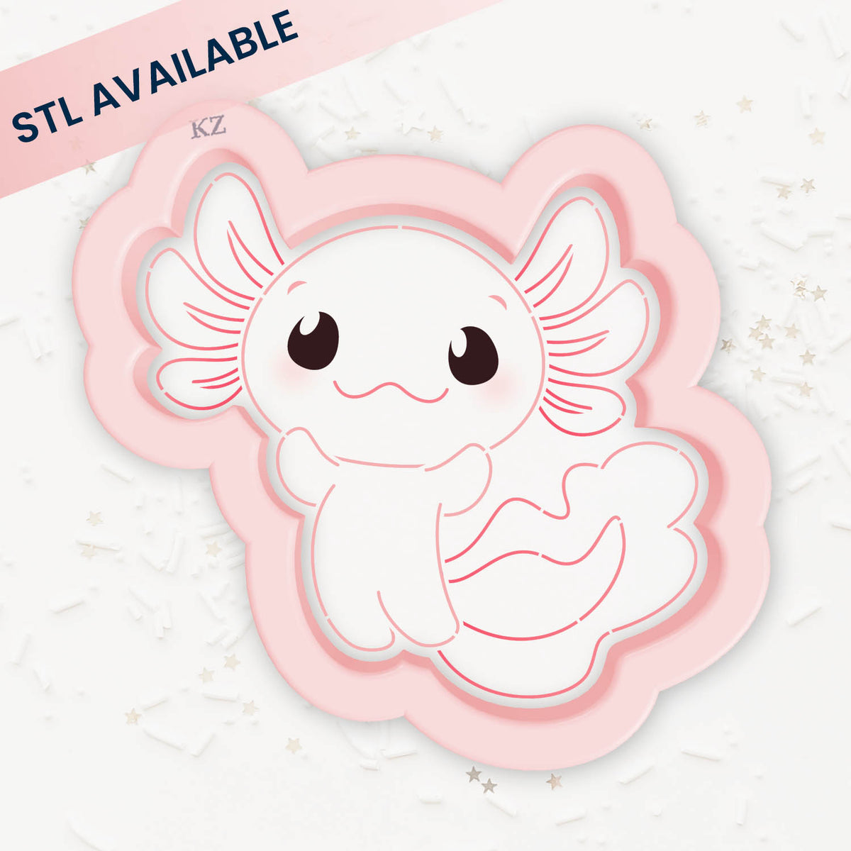 Cookie Cutters Axolotl – Cookie Cutter &amp; Stencil Set