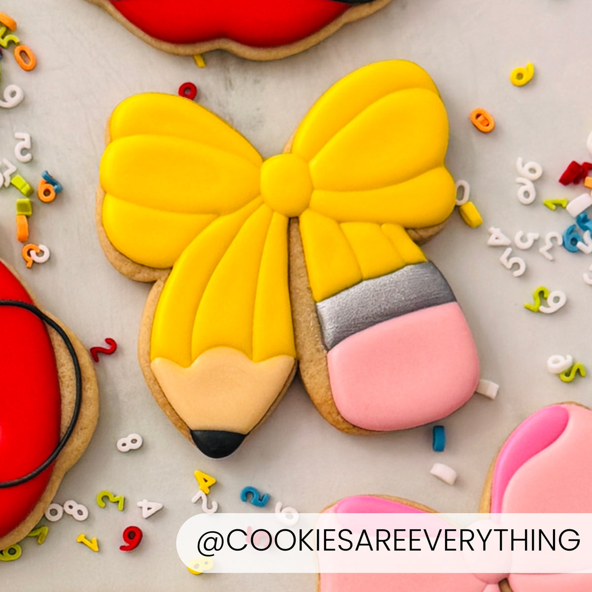 Cookie Cutters Pencil Bow Cutter/Stencil