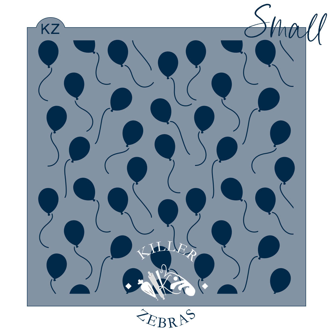 5.5 x 5.5 Stencil Balloons Stencil Small