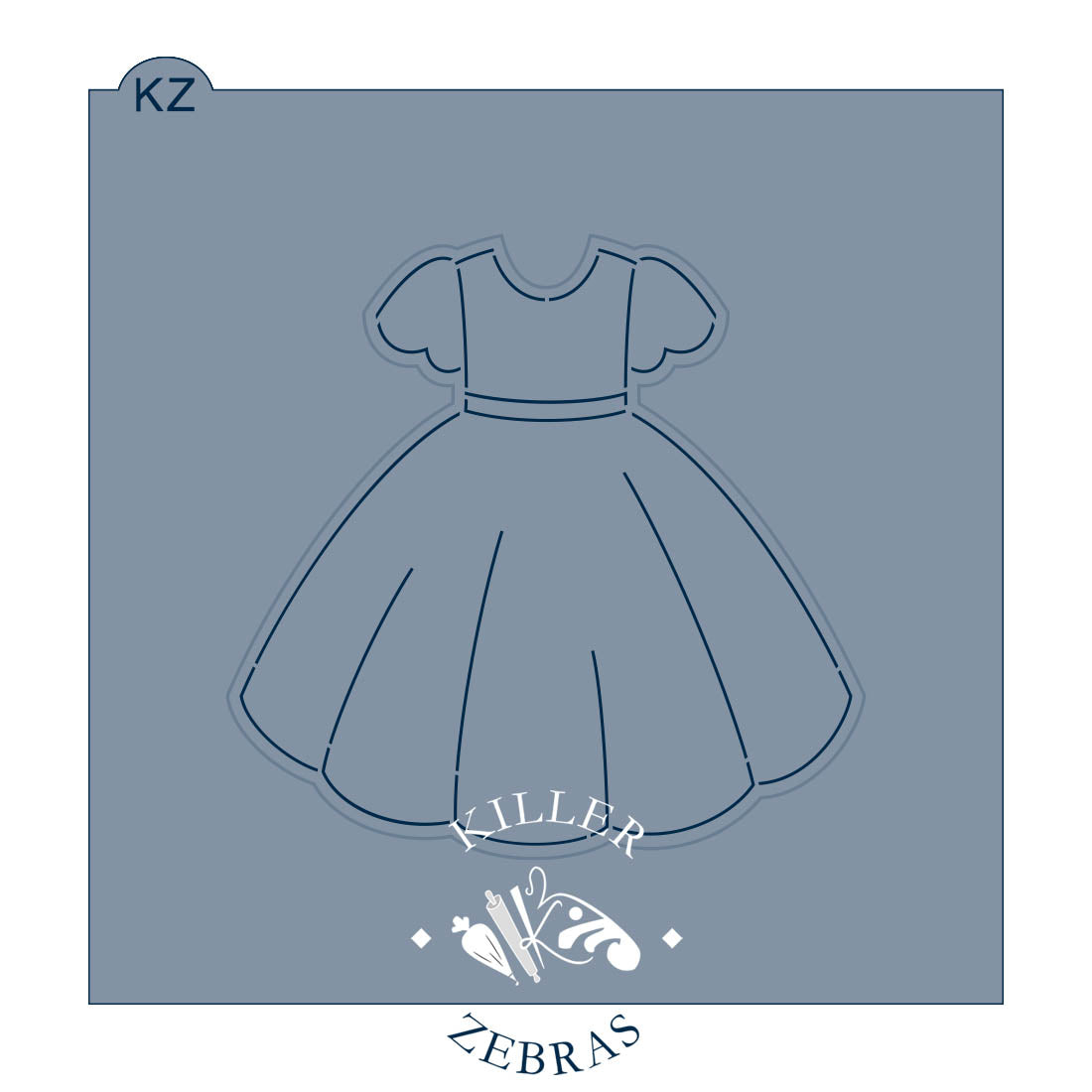 Baptism Dress – Cookie Cutter & Stencil Set