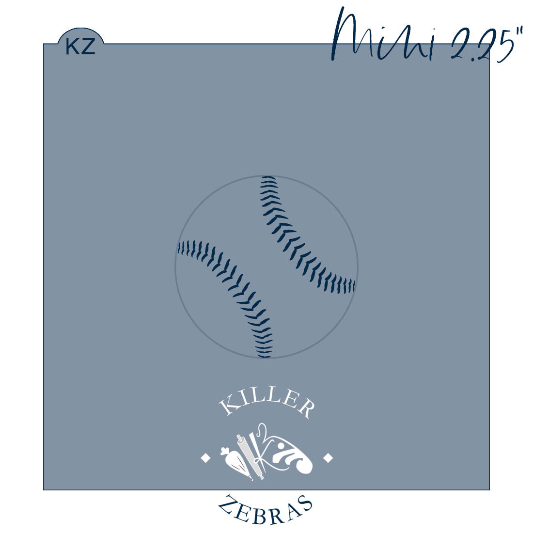 5.5 x 5.5 Stencil Baseball – Cookie Stencil