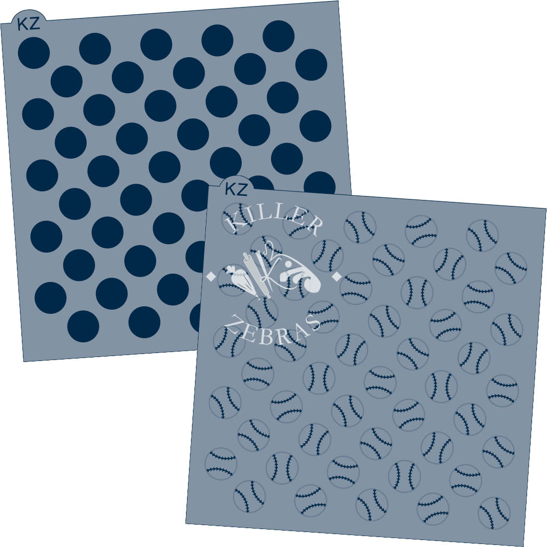 5.5 x 5.5 Stencil Sports Balls – Layered Cookie Stencil