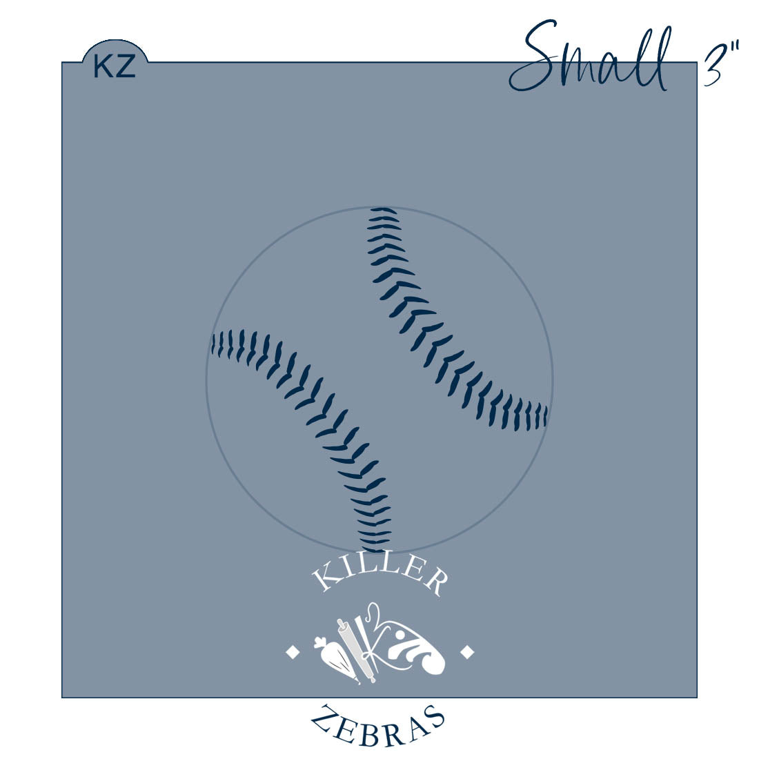 5.5 x 5.5 Stencil Baseball – Cookie Stencil