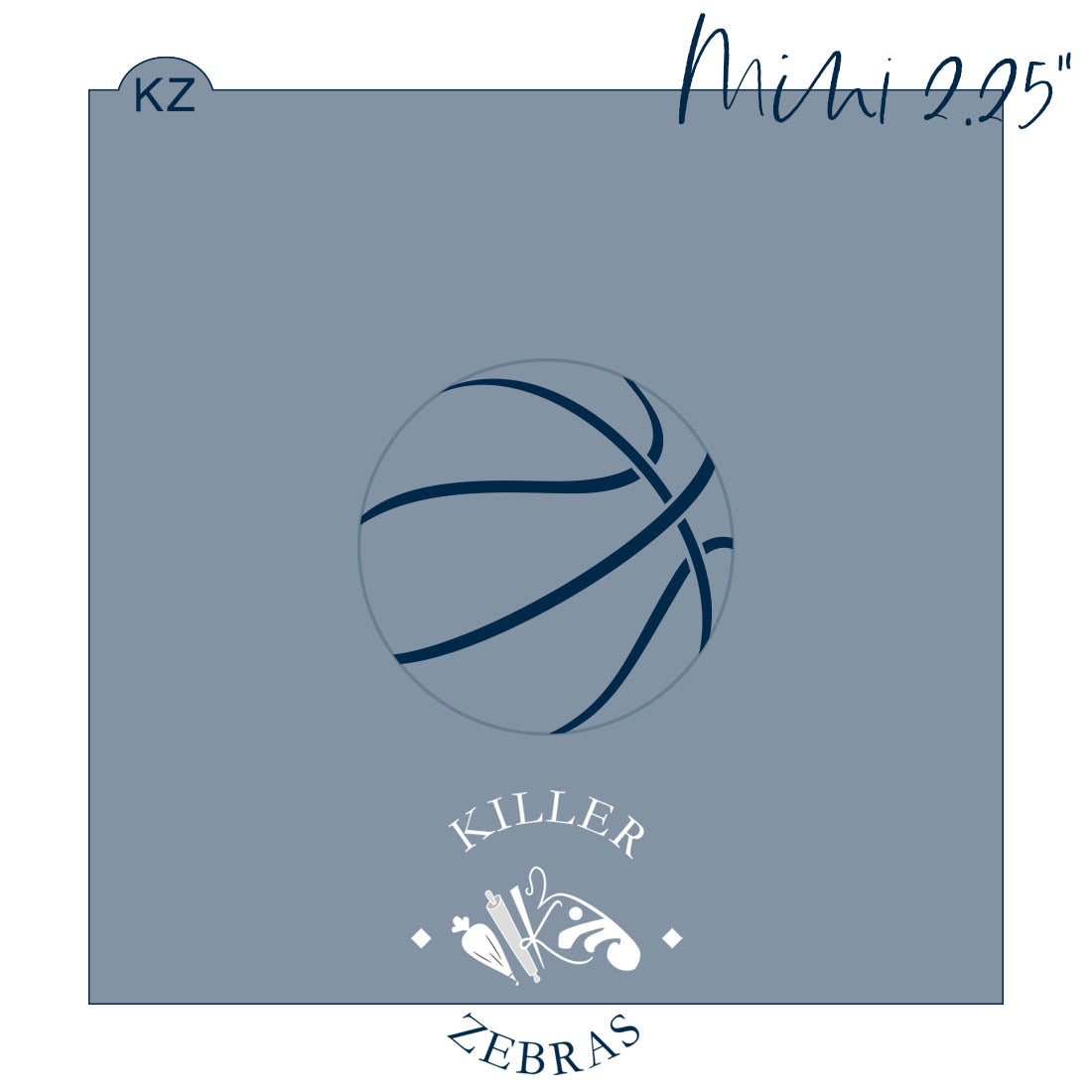 5.5 x 5.5 Stencil Basketball – Cookie Stencil