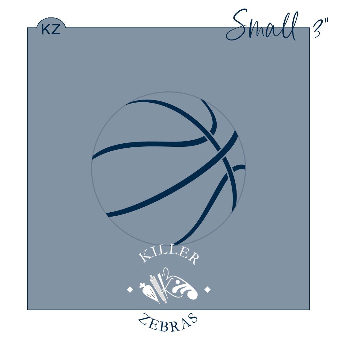 5.5 x 5.5 Stencil Basketball – Cookie Stencil